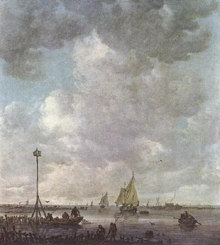 GOYEN, Jan van Marine Landscape with Fishermen fu France oil painting art